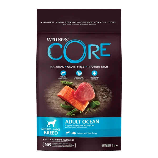 Wellness Core Grain Free Dog Ocean Zalm&Tonijn - Hondenvoer - 10 Kg 1 Wellness Core Grain Free Dog Ocean Zalm&Tonijn - Hondenvoer - 10 Kg