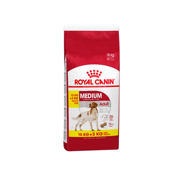 Royal Canin Medium Adult Hondenvoer 15 + 3 Kg Gratis 1 Royal Canin Medium Adult Hondenvoer 15 + 3 Kg Gratis