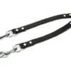 Beeztees Lederen Koppellijn Voor 2 Honden Zwart - 30 Cm X 18 Mm