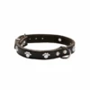 Adori Halsband Soft Met Voetjes Donkerbruin - Hondenhalsband - 35x1.4 Cm