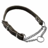 Adori Hondensliphalsband Verstelbaar Met Ketting Leer Bruin 50 X 1 Cm