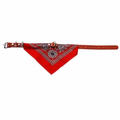 Adori Hondenhalsband Met Zakdoek Leer Rood 30 Cm