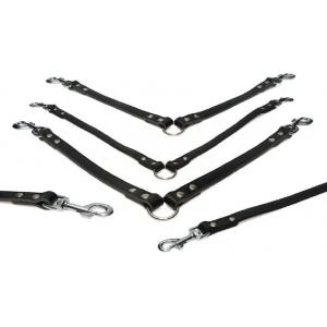 Beeztees Lederen Koppellijn Voor 2 Honden Zwart - 30 Cm X 18 Mm 3 Beeztees Lederen Koppellijn Voor 2 Honden Zwart - 30 Cm X 18 Mm - Afbeelding 3