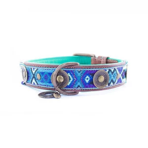 Dwam Halsband Boho Juan Blauw&Bruin - Hondenhalsband - 21-27x2.0 Cm 2 Dwam Halsband Boho Juan Blauw&Bruin - Hondenhalsband - 21-27x2.0 Cm - Afbeelding 2