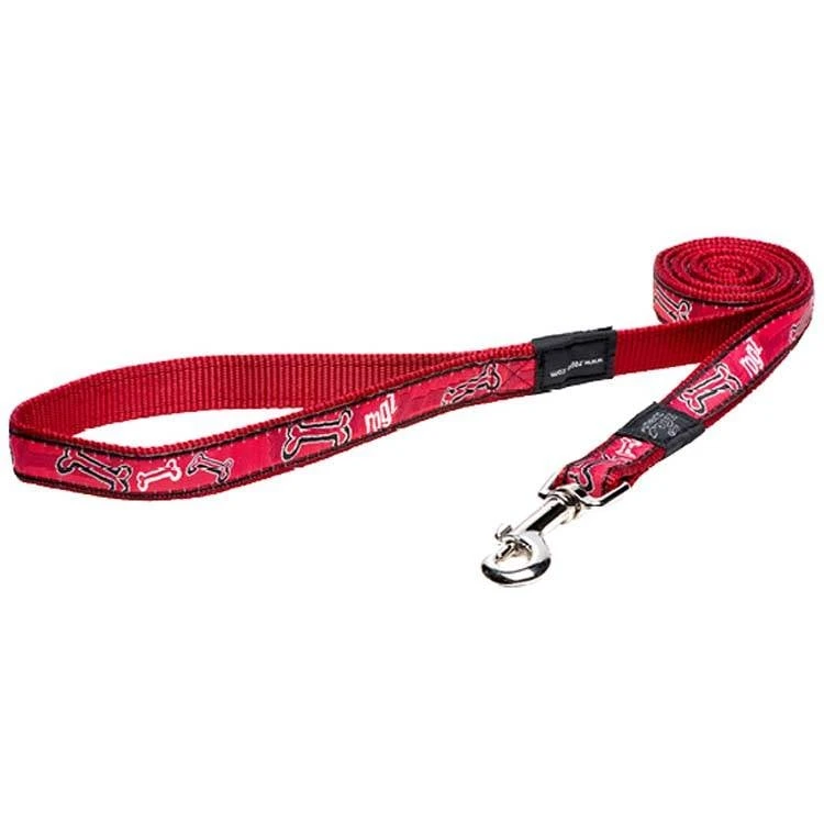 ROGZ Hondenriem Red Bone 1 ROGZ Hondenriem Red Bone