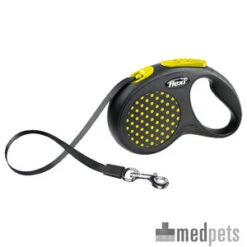 Flamingo Flexi Rollijn Design - Tape Leash - L - Geel