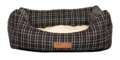Ralph&co Hondenmand Ascot Tweed Zwart 50x45x25 Cm