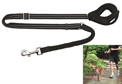 Trixie Jogginglijn - Hondenhardlooplijn - 90-130x2.0 Cm Zwart 1 Trixie Jogginglijn - Hondenhardlooplijn - 90-130x2.0 Cm Zwart