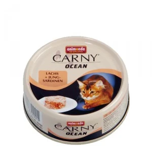 Animonda Carny Ocean - Zalm + Jonge Sardines (12x80 Gr.)