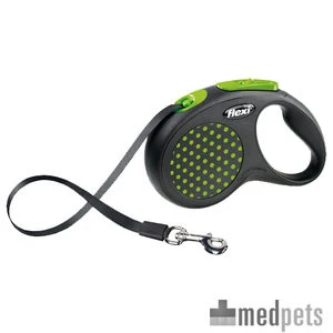 Flamingo Flexi Rollijn Design - Tape Leash - L - Groen 1 Flamingo Flexi Rollijn Design - Tape Leash - L - Groen