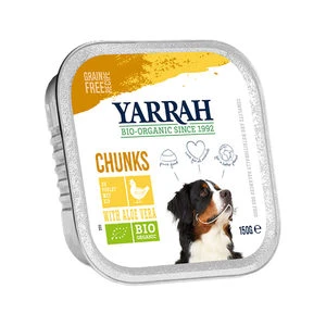 Yarrah - Natvoer Hond Kuipje Chunks Met Kip Bio - 12 X 150 G 3 Yarrah - Natvoer Hond Kuipje Chunks Met Kip Bio - 12 X 150 G - Afbeelding 3